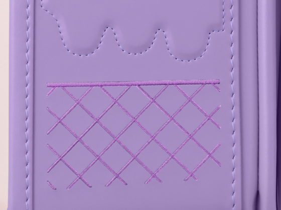 サイドには、アイスクリームのデコレーションをイメージした盛り加工。