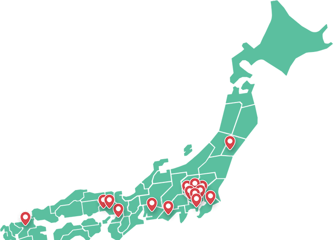 お取り扱い店舗 日本地図